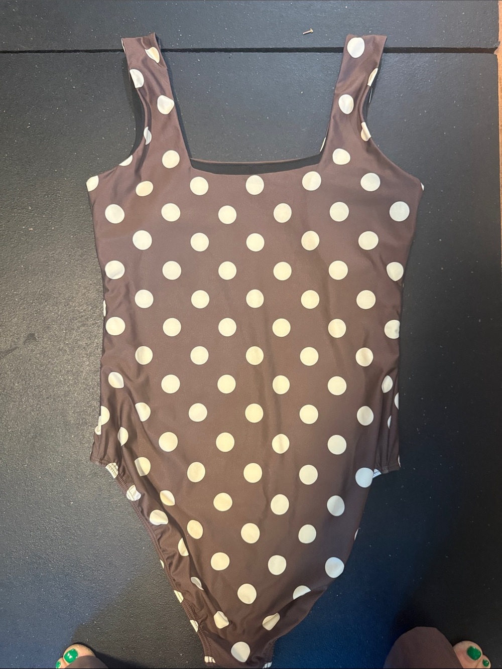 Albion Brown Polka Dot One-Piece Swimsuit brand new - Picture 2 of 2